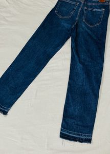MANGO Ripped Blue Jeans