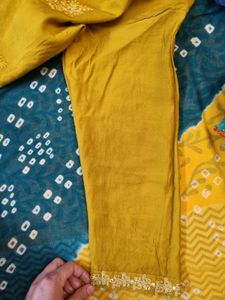 Embroidered Yellow Kurta