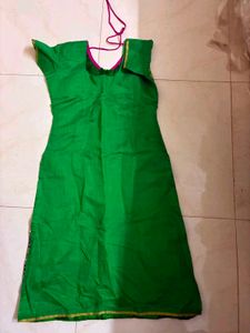 Vibrant Green &amp; Pink Indian Suit Set