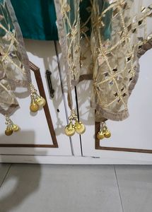 Golden Sheen And Mirror Dupatta