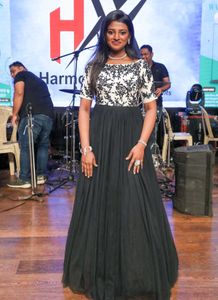 Elegant Black &amp; White Formal Gown