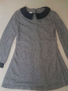 Grey Peter Pan Collar Dress