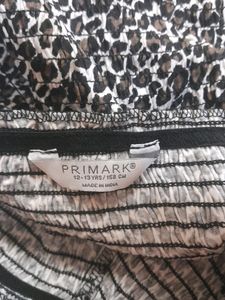PRIMARK Leopard Scrunched Off Shoulder Top