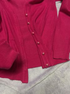 pink cardigan 32-34