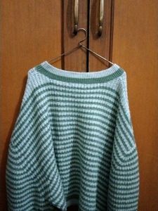 Striped Knit Pullover Sweater