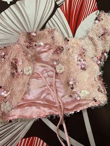 Sparkling Peach  frock  Set