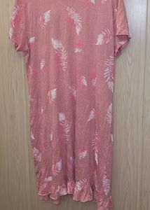 Cute Feather Print Nightgown