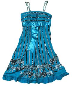 cute y2k blue sundress