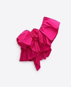 Chic One-Shoulder Ruffled Top