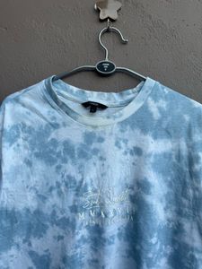 Blue Tie-Dye Graphic T-Shirt