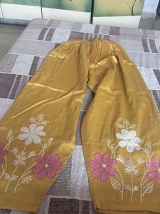 Peach Floral Kurta Set with Dupatta