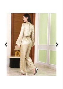 Gold shimmer  Bell Sleeve Co-ord Set
