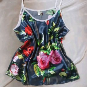 Floral Print Satin Camisole sez L