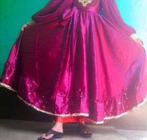 Beautiful Handmad only gown with stylish sleeves