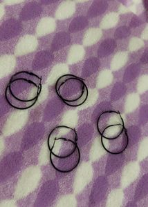Black Hoop Earrings (50 Rs Each)