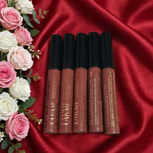 Lakme Forever Matte Liquid Lipsticks (Set of 5)