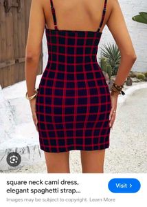Red Plaid Mini Dress