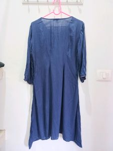 Navy Blue Long Kurti