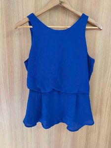 Chic Blue Layered Tank Top