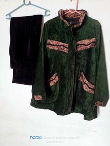 Velvet Jacket &amp; Pants Set