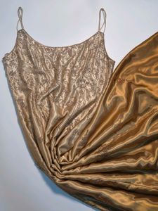 Golden Beaded Evening Gown