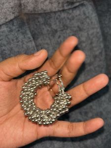 Chic Beaded Hoop Earrings