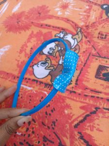 Blue Polka Dot Hairband