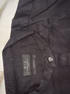Men's Black Mandarin Collar Shirt
