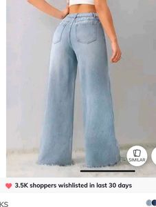 Light Wash Wide Leg Denim Jeans