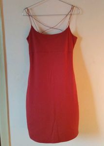 Chic Red Spaghetti Strap Bodycon Dress