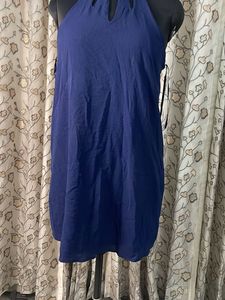 Stylish Navy Blue Sleeveless Dress