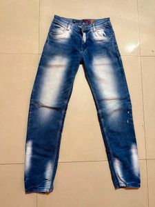 Stylish Blue Washed Denim Jeans