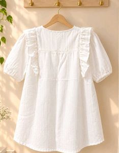 Chic White Square Neck Ruffle Top