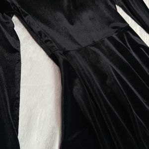 Korean Autumn Velvet Dress