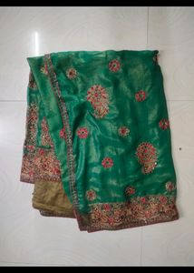 Full Maggam Work Saree With Blouse