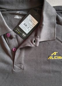 Polo Neck T-shirt Grey