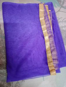 Purple Net Dupatta