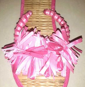 🎀 Herbal Boho Luxe Raffia Slides - PINK 💗