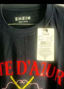 SHEIN "Cote d'Azur" Lobster Graphic T-Shirt