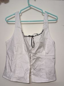 White Corset Style Top