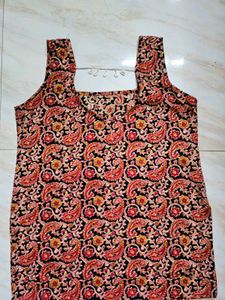 Paisley Print Kurta with Tassel Detail