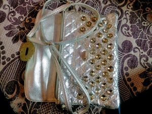 Party Ware Hand Bag With Stones