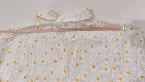 Sunny Daisy Sheer Button-Down Blouse 🌼