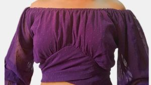 Plum Tie-front  Top💟🌟✨️