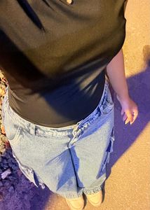 Black Cropped T-Shirt