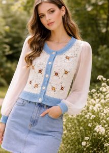 Crochet Floral Cardigan