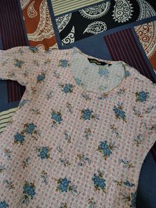 Floral Print Kurta crushed type