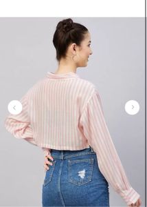 STRIPED CROP SHIRT