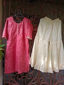 Branded New Beautiful Kurta And Flared Sharara Set