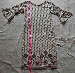 Boho Print Bell Sleeve Kurta